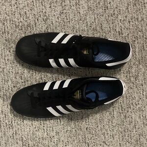 Adidas Black and White Men's Sneakers wore once.